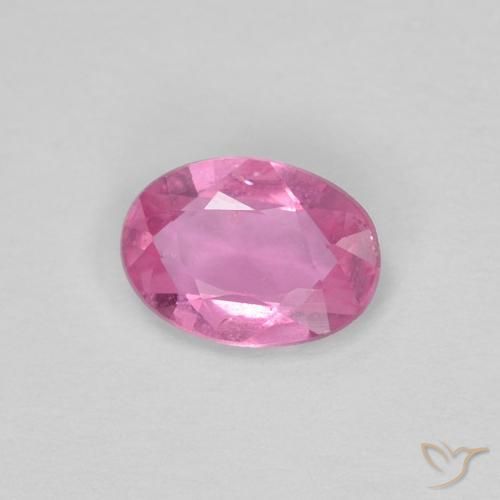0.44 ct Pink Sapphire Stone, Natural Sapphire in Oval Facet Shape for Sale