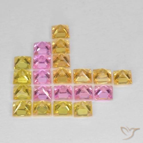 Sapphire Gemstones in 2.7 x 2.7 mm Size for Sale, Sapphire Stones in Multicolor Color