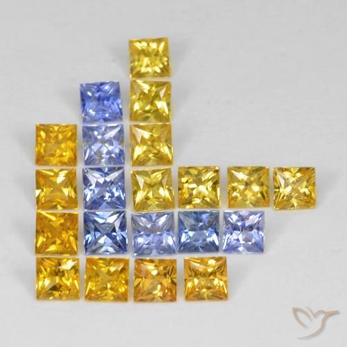 3.37ctw Natural Multicolor Sapphire, Square, VS