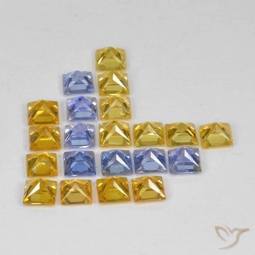 Sapphire Gemstones in 2.8 x 2.8 mm Size for Sale, Sapphire Stones in Multicolor Color