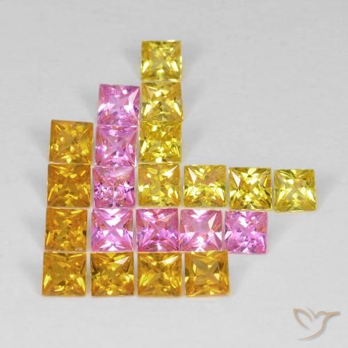 3.26ctw Natural Multicolor Sapphire, Square, VS