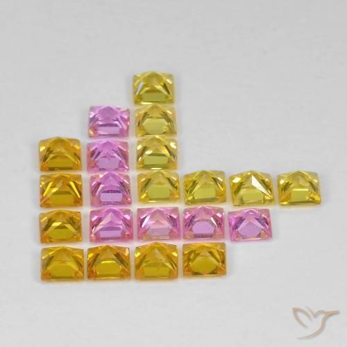 Sapphire Gemstones in 2.8 x 2.8 mm Size for Sale, Sapphire Stones in Multicolor Color