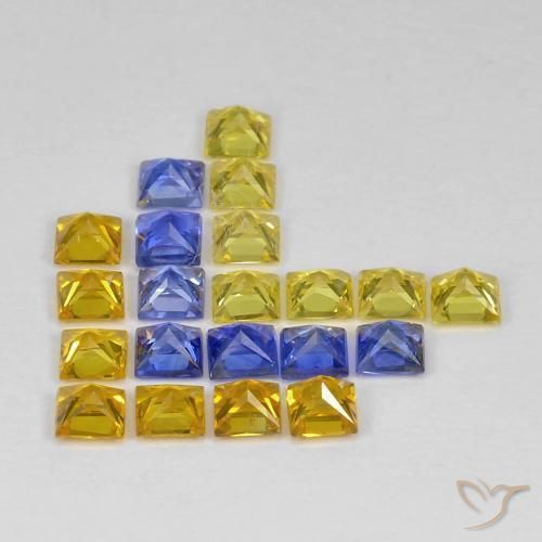 Sapphire Gemstones in 3 x 3 mm (calibrated) Size for Sale, Sapphire Stones in Multicolor Color
