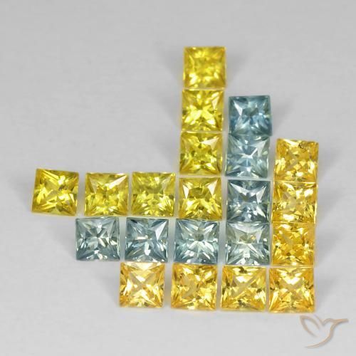 3.24ctw Natural Multicolor Sapphire, Square, VS