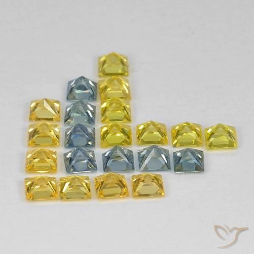 Sapphire Gemstones in 2.8 x 2.8 mm Size for Sale, Sapphire Stones in Multicolor Color
