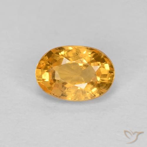 0.65ct Natural Orange-Gold Sapphire, Oval, VS