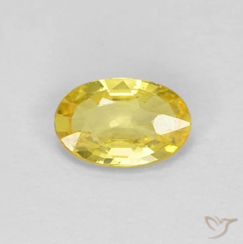 0.46ct Natural Light Golden-Yellow Sapphire, Oval, VS