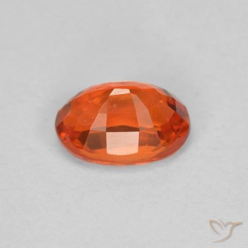 Sapphire Gemstone in 6 x 4 mm (calibrated) Size for Sale, Sapphire Stone in Reddish Orange Color