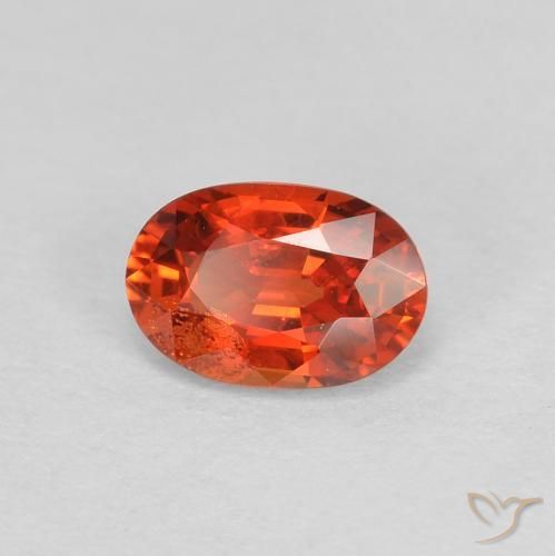 0.60 ct Red Sapphire Stone, Natural Sapphire in Oval Facet Shape for Sale