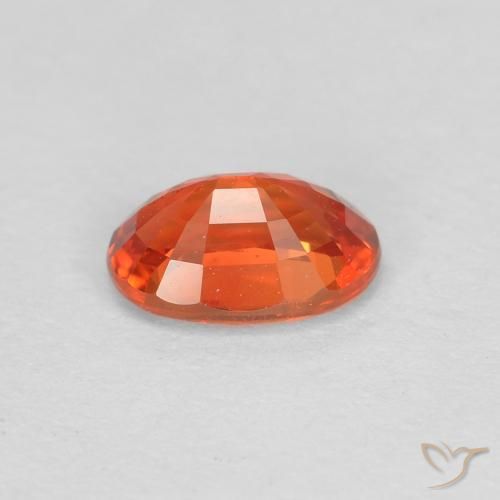 Sapphire Gemstone in 6 x 4 mm (calibrated) Size for Sale, Sapphire Stone in Reddish Orange Color