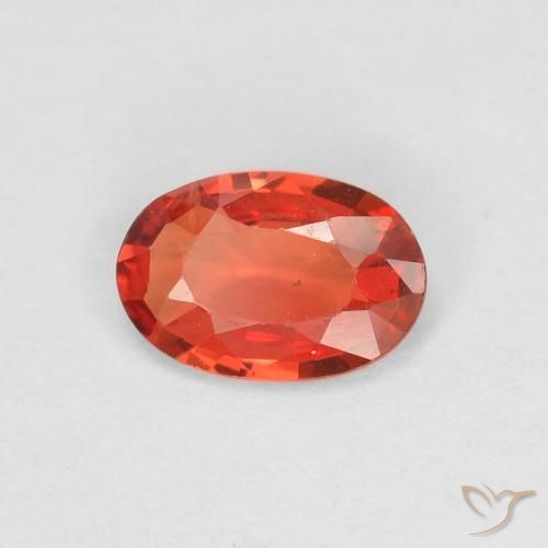 0.47 ct Red Sapphire Stone, Natural Sapphire in Oval Facet Shape for Sale