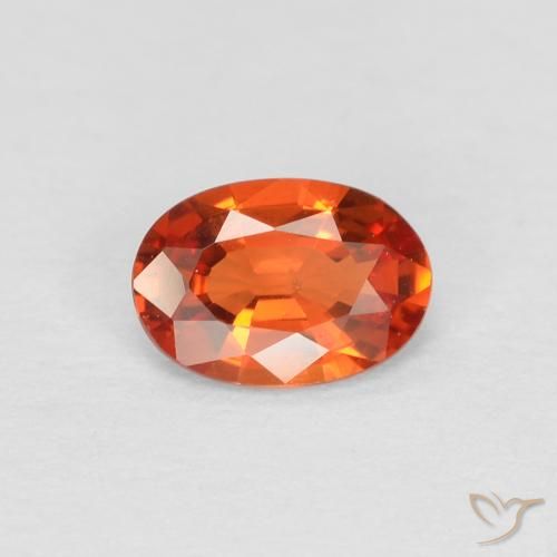 0.48ct Natural Reddish Orange Sapphire, Oval, VS