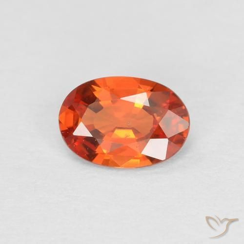 0.48 ct Red Sapphire Stone, Natural Sapphire in Oval Facet Shape for Sale