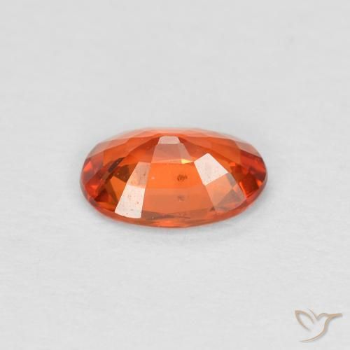 Sapphire Gemstone in 6 x 4 mm (calibrated) Size for Sale, Sapphire Stone in Reddish Orange Color