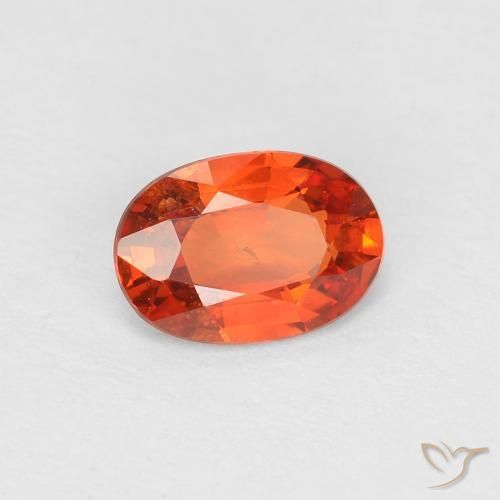 0.55 ct Red Sapphire Stone, Natural Sapphire in Oval Facet Shape for Sale
