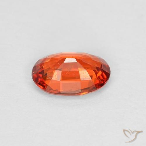 Sapphire Gemstone in 6 x 4 mm (calibrated) Size for Sale, Sapphire Stone in Reddish Orange Color