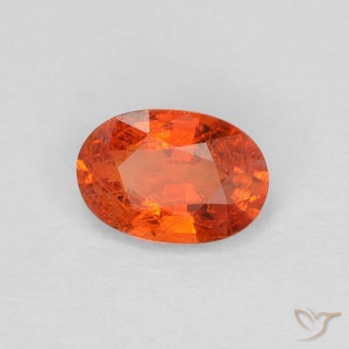 0.55 ct Red Sapphire Stone, Natural Sapphire in Oval Facet Shape for Sale