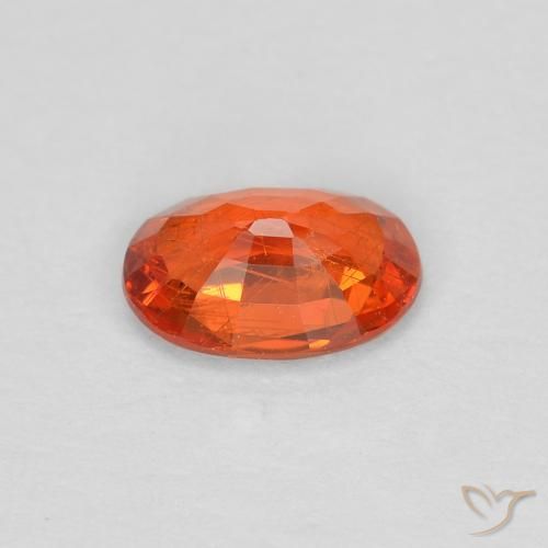 Sapphire Gemstone in 6 x 4 mm (calibrated) Size for Sale, Sapphire Stone in Reddish Orange Color