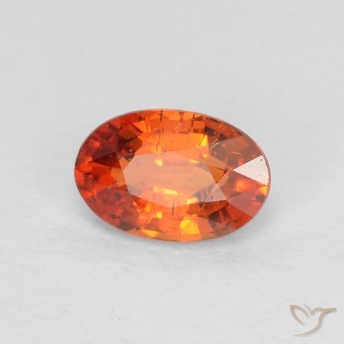 0.65 ct Red Sapphire Stone, Natural Sapphire in Oval Facet Shape for Sale