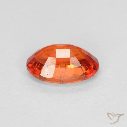 Sapphire Gemstone in 6 x 4 mm (calibrated) Size for Sale, Sapphire Stone in Reddish Orange Color