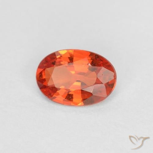0.46 ct Red Sapphire Stone, Natural Sapphire in Oval Facet Shape for Sale