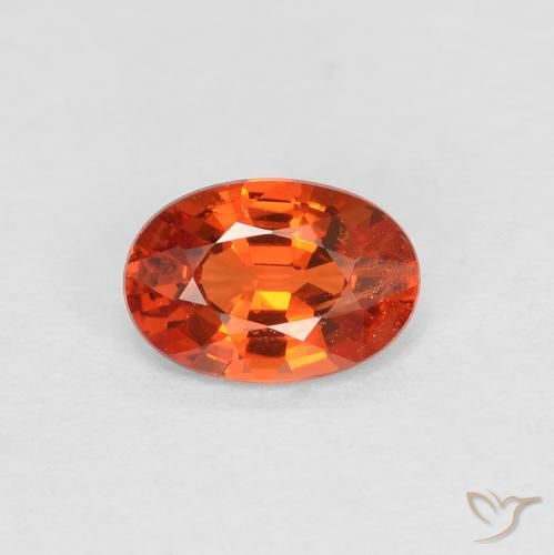0.49ct Natural Reddish Orange Sapphire, Oval, VS