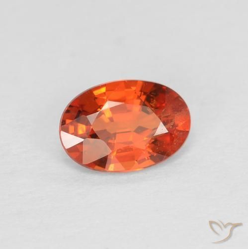0.49 ct Red Sapphire Stone, Natural Sapphire in Oval Facet Shape for Sale