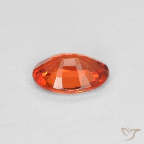 Sapphire Gemstone in 6 x 4 mm (calibrated) Size for Sale, Sapphire Stone in Reddish Orange Color