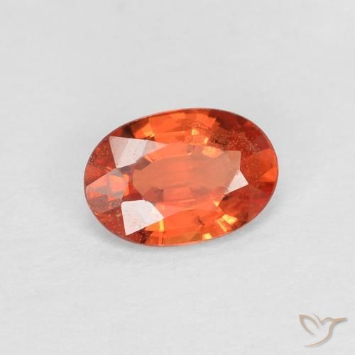 0.49 ct Red Sapphire Stone, Natural Sapphire in Oval Facet Shape for Sale
