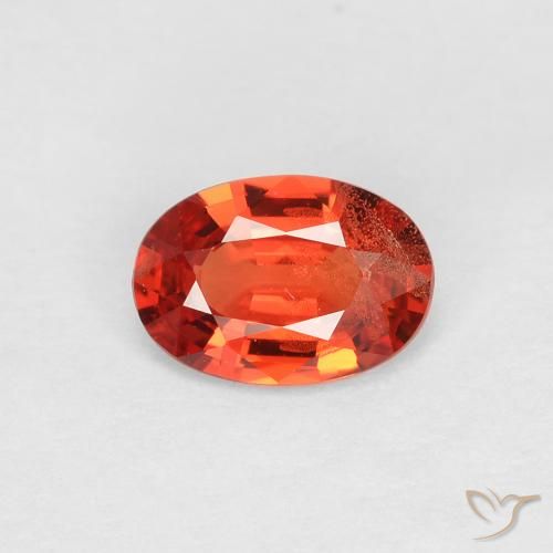 0.50ct Natural Medium Red Sapphire, Oval, VS