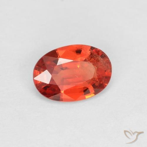 0.50 ct Red Sapphire Stone, Natural Sapphire in Oval Facet Shape for Sale