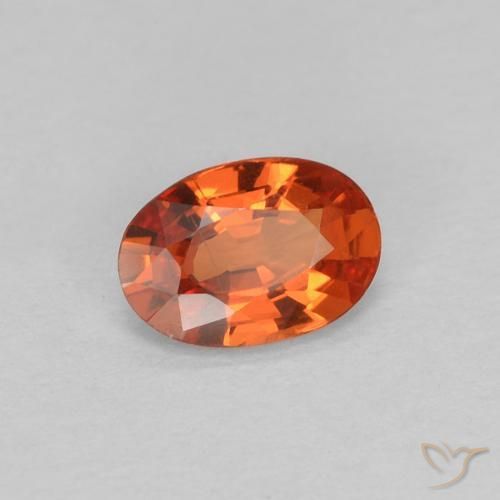 0.43 ct Red Sapphire Stone, Natural Sapphire in Oval Facet Shape for Sale