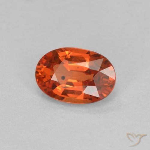 0.64 ct Red Sapphire Stone, Natural Sapphire in Oval Facet Shape for Sale