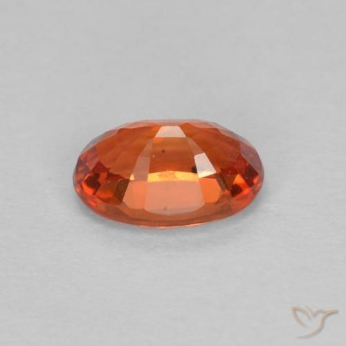 Sapphire Gemstone in 6 x 4 mm (calibrated) Size for Sale, Sapphire Stone in Reddish Orange Color