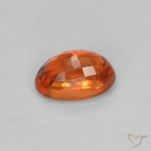 Sapphire Gemstone in 6 x 4 mm (calibrated) Size for Sale, Sapphire Stone in Reddish Orange Color