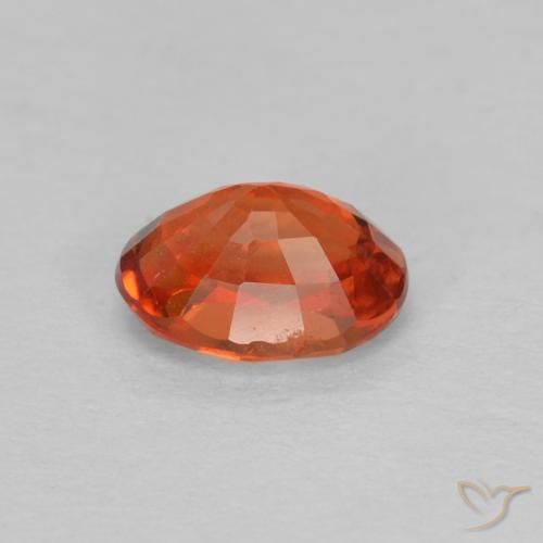 Sapphire Gemstone in 6 x 4 mm (calibrated) Size for Sale, Sapphire Stone in Reddish Orange Color