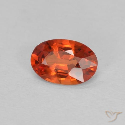 0.47 ct Red Sapphire Stone, Natural Sapphire in Oval Facet Shape for Sale
