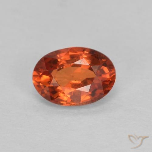 0.62ct Natural Reddish Orange Sapphire, Oval, VVS-VS
