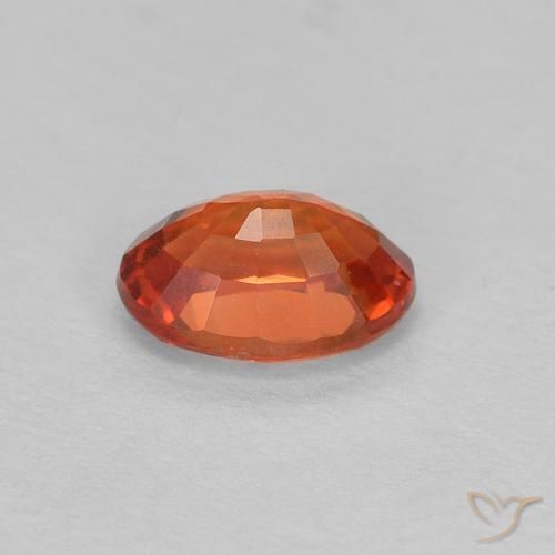 Sapphire Gemstone in 6 x 4 mm (calibrated) Size for Sale, Sapphire Stone in Reddish Orange Color