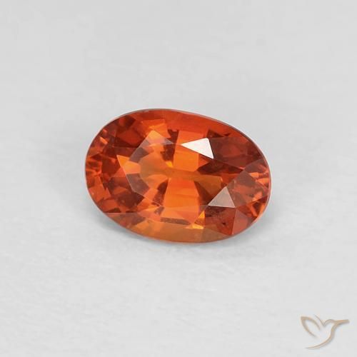 0.55 ct Red Sapphire Stone, Natural Sapphire in Oval Facet Shape for Sale