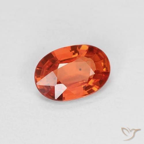 0.46 ct Red Sapphire Stone, Natural Sapphire in Oval Facet Shape for Sale