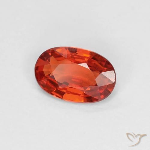 0.47 ct Red Sapphire Stone, Natural Sapphire in Oval Facet Shape for Sale