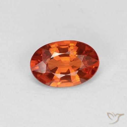 0.49 ct Red Sapphire Stone, Natural Sapphire in Oval Facet Shape for Sale