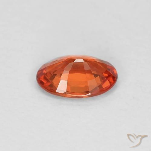 Sapphire Gemstone in 6 x 4 mm (calibrated) Size for Sale, Sapphire Stone in Orange Red Color