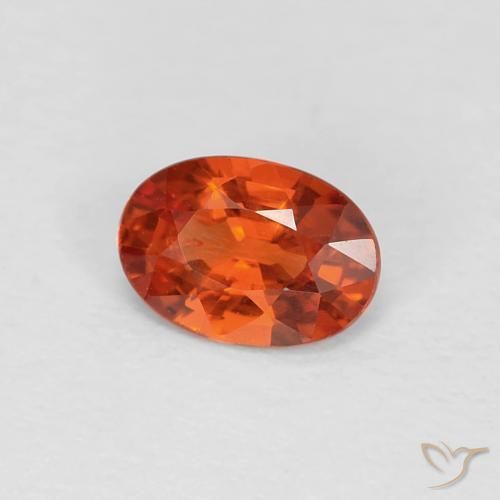 0.48 ct Red Sapphire Stone, Natural Sapphire in Oval Facet Shape for Sale