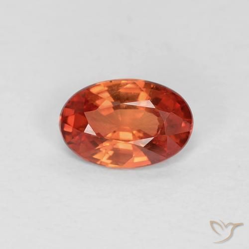 0.46 ct Red Sapphire Stone, Natural Sapphire in Oval Facet Shape for Sale