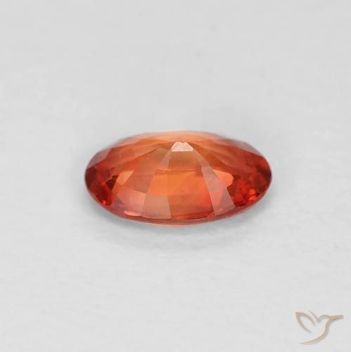Sapphire Gemstone in 6 x 4 mm (calibrated) Size for Sale, Sapphire Stone in Orange Red Color