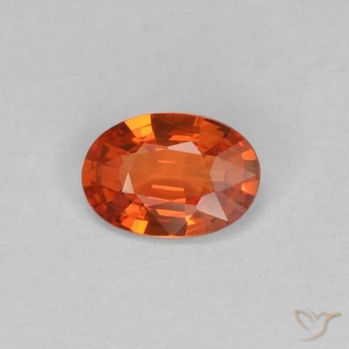 0.40ct Natural Reddish Orange Sapphire, Oval, VVS