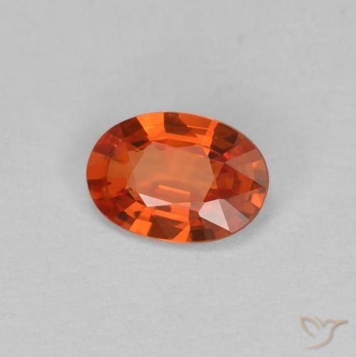 0.40 ct Red Sapphire Stone, Natural Sapphire in Oval Facet Shape for Sale