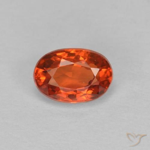 0.65ct Natural Reddish Orange Sapphire, Oval, VVS